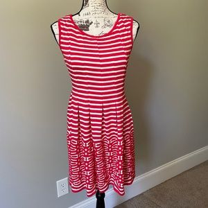 Max Studio Red Stripped Dress Size Small